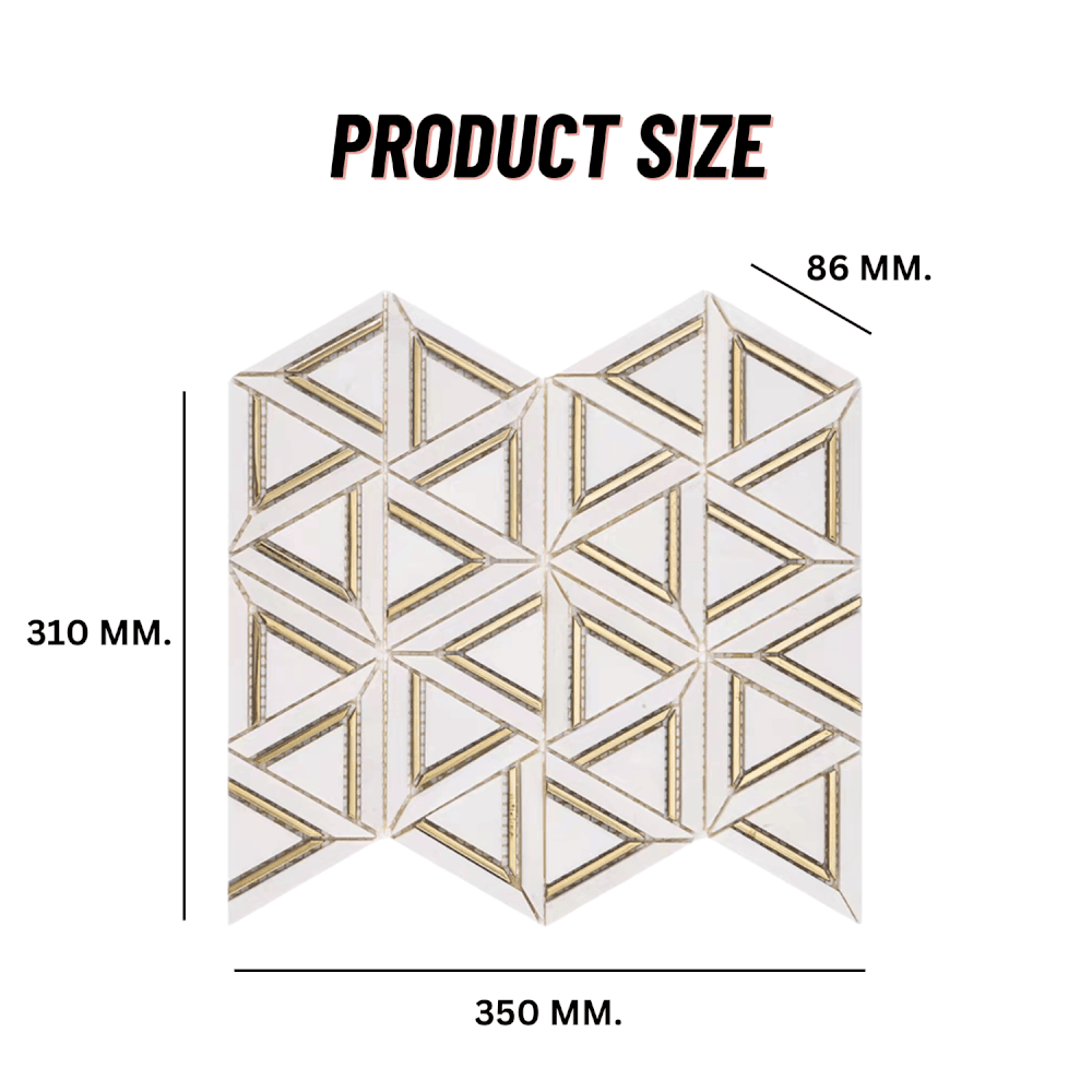 โมเสคหินอ่อน TIMELESS TILES รุ่น GRACE 35X31 ซม. สีขาว_1